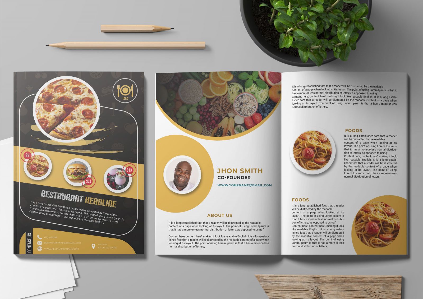 brochure ẩm thực
