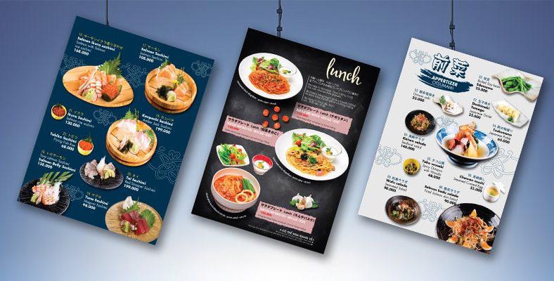 menu nhà hàng sang trọng 