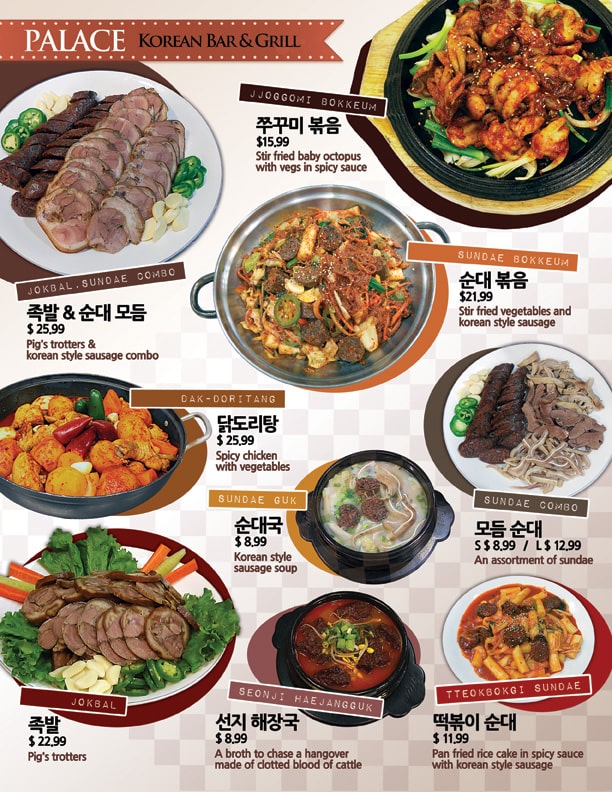 menu nhà hàng sang trọng 