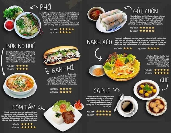 menu nhà hàng sang trọng 